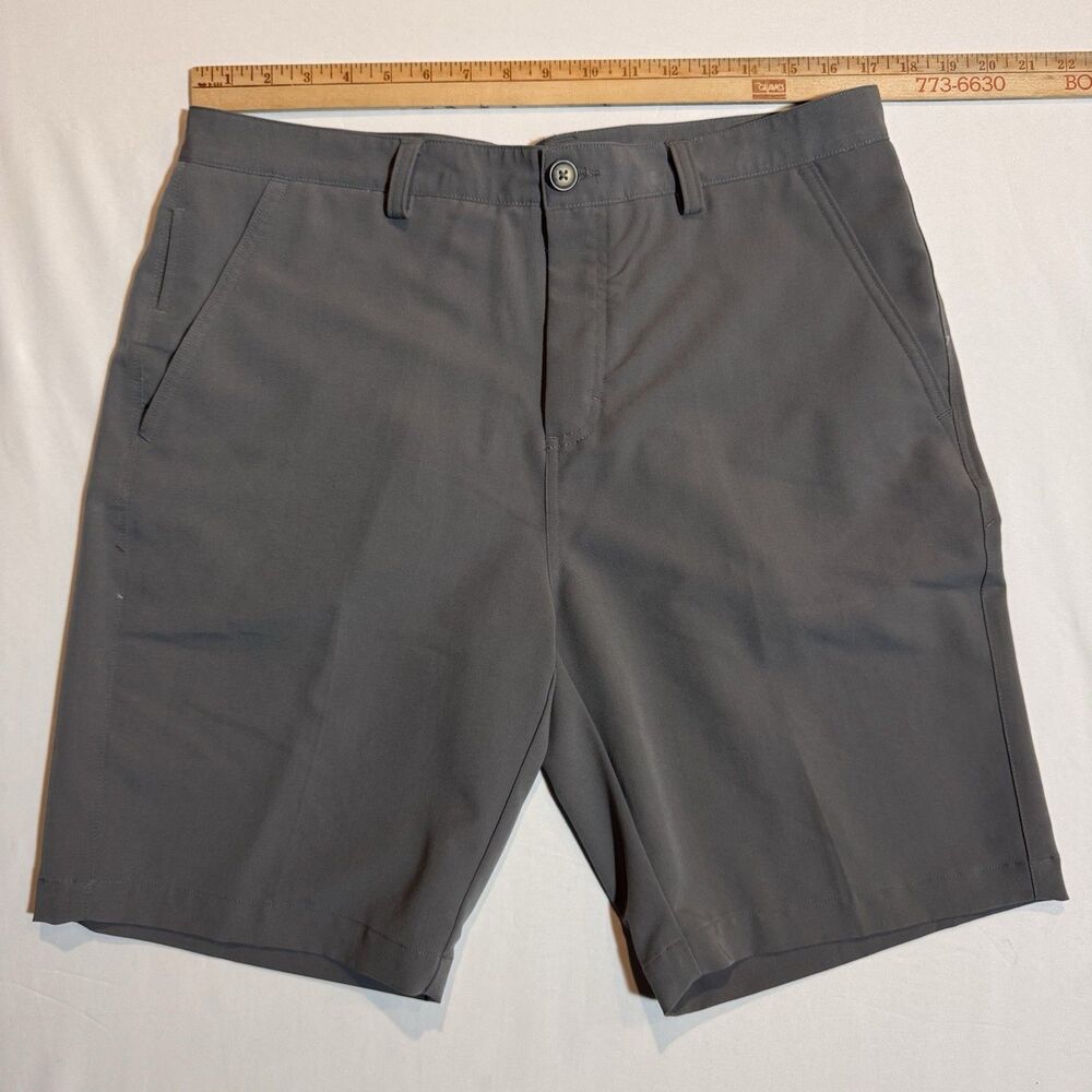 Arnold Palmer Mens Shorts Size 34 Gray Pleated Golf Preppy Casual Shorts